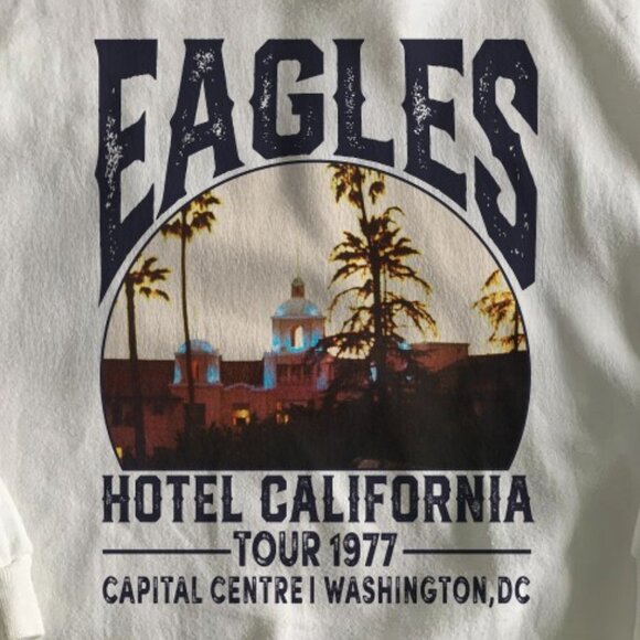 Eagles Hotel California Tour 1977 Retro sweatshirt, Eagles shirt unisex white - Picture 2 of 3